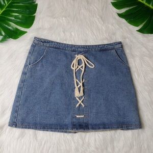 Sadie & Sage Rope “Vintage-Esque” Denim Skirt NWOT